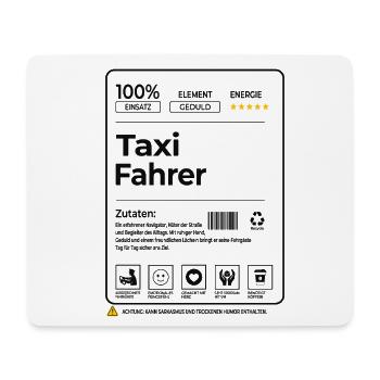 Taxifahrer – 100 % Erfahrung & Geduld - Mousepad (Querformat) - Weiß - Vorne