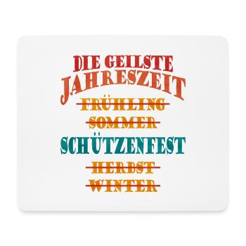 Gekreuzte Jahreszeiten Typo-Print - Mousepad (Querformat) - Weiß - Vorne