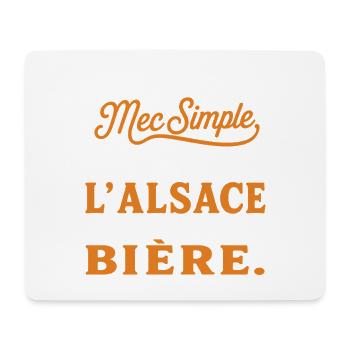 Alsace bière Cadeau humour personnalisé - Tapis de souris (format paysage) - blanc - Devant