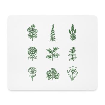 Garden Plants Retro Plants Hobby Gardener - Mouse Pad (horizontal) - white - Front