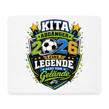 Kita Abgänger 2026 Fußballlegende - Mousepad (Querformat) - Weiß - Vorne