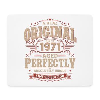 Cadeau d’anniversaire 55 Mari Vintage original 1971 - Tapis de souris (format paysage) - blanc - Devant