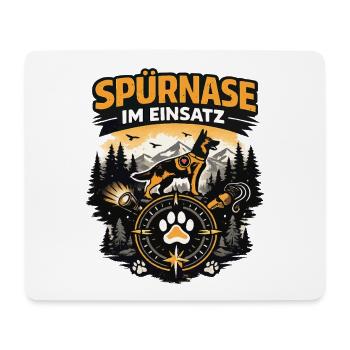 Spürnase im Einsatz Rettungshund - Mousepad (Querformat) - Weiß - Vorne