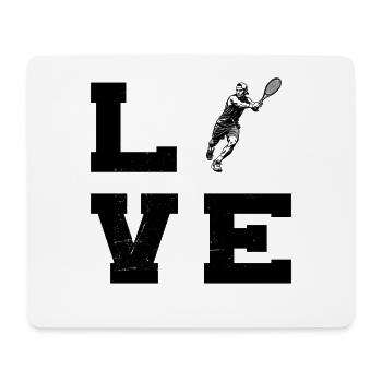 Geschenkidee für einen Tennis mit Tennis - Mousepad (Querformat) - Weiß - Vorne