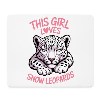 Schneeleopard Sprüche Süßes Schneeleopard Geschenk - Mousepad (Querformat) - Weiß - Vorne