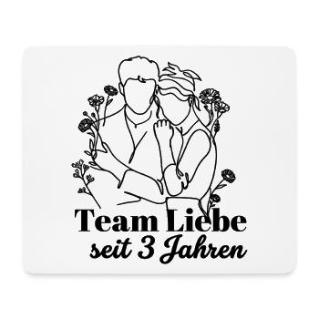Team Liebe seit 3 Jahren Jahrestag Geschenk Paar - Mousepad (Querformat) - Weiß - Vorne