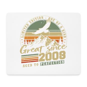 2008 Vintage Vintage Anniversaire Rétro - Tapis de souris (format paysage) - blanc - Devant