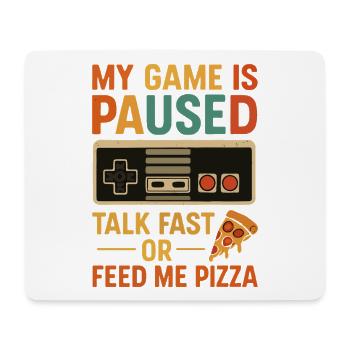 Gamer gamer Mon jeu est une pizza en pause - Tapis de souris (format paysage) - blanc - Devant