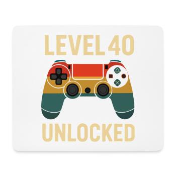 Manette de jeu débloquée niveau 40 - Tapis de souris (format paysage) - blanc - Devant
