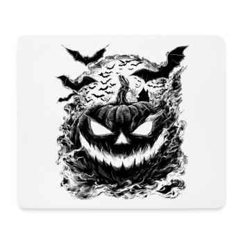 Motif gothique d’horreur Halloween Pumpkin Bats - Tapis de souris (format paysage) - blanc - Devant