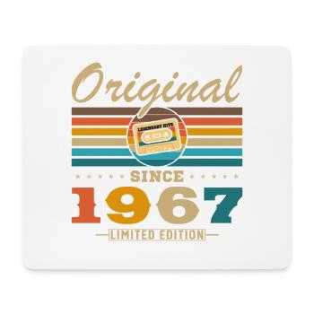 60 Ans 1967 Vintage Rétro Cadeau D'anniversaire - Tapis de souris (format paysage) - blanc - Devant