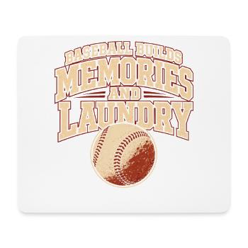 Mère du baseball, mère du softball, pantalon blanc, - Tapis de souris (format paysage) - blanc - Devant