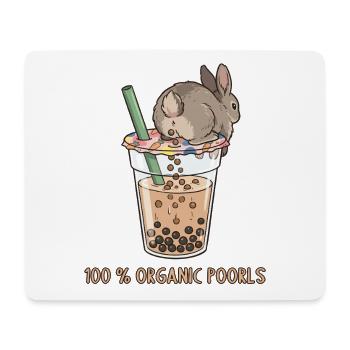 Bubble Tea Boba Drôle de Lapin mignon - Tapis de souris (format paysage) - blanc - Devant