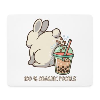 Bubble Tea Boba Drôle de Lapin mignon - Tapis de souris (format paysage) - blanc - Devant
