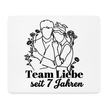 Team Liebe seit 7 Jahren Jahrestag Geschenk Paar - Mousepad (Querformat) - Weiß - Vorne