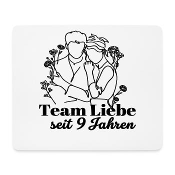 Team Liebe seit 9 Jahren Jahrestag Geschenk Paar - Mousepad (Querformat) - Weiß - Vorne