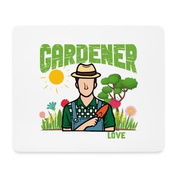 Cadeau du jardinier fier - Tapis de souris (format paysage) - blanc - Devant