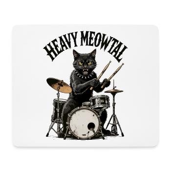 Heavy Meowtal Cats Tambours - Tapis de souris (format paysage) - blanc - Devant