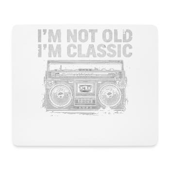 Classic Boombox Nostalgia - Mouse Pad (horizontal) - white - Front