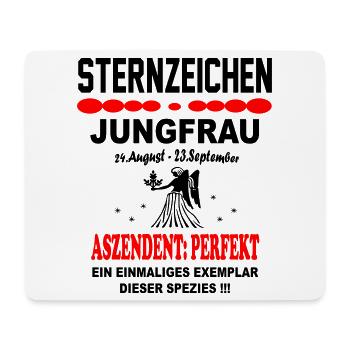 Jungfrau Sternzeichen Horoskop Aszendent Perfekt - Mousepad (Querformat) - Weiß - Vorne