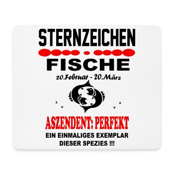 Fische Sternzeichen Horoskop Aszendent Perfekt - Mousepad (Querformat) - Weiß - Vorne