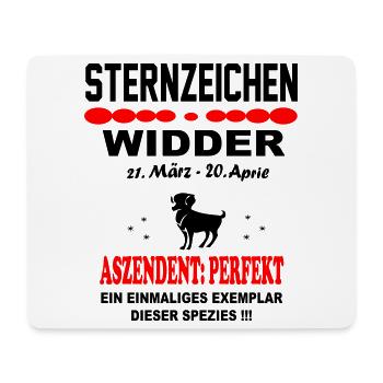 Widder Sternzeichen Horoskop Aszendent Perfekt - Mousepad (Querformat) - Weiß - Vorne