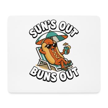 Sun out, rolls out, funny hot dog - Mouse Pad (horizontal) - white - Front