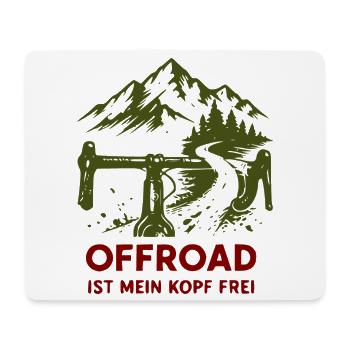 Offroad Freiheit Bergpfad - Mousepad (Querformat) - Weiß - Vorne