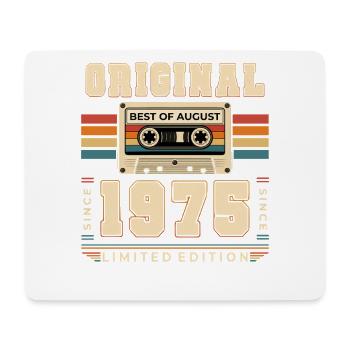 51st Birthday Gift August Vintage 1975 - Mouse Pad (horizontal) - white - Front