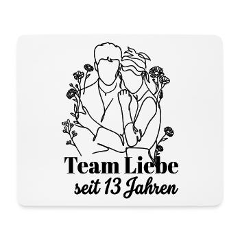 Team Liebe seit 13 Jahren Jahrestag Geschenk Paar - Mousepad (Querformat) - Weiß - Vorne