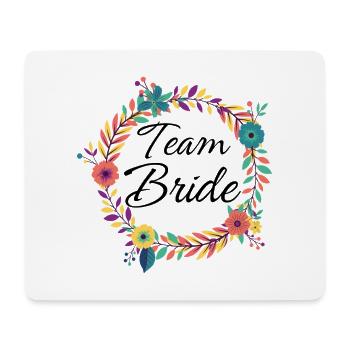 Couronne de l’équipe de la mariée - Tapis de souris (format paysage) - blanc - Devant