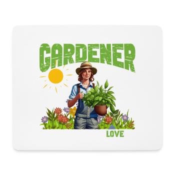 Cadeau du jardinier fier - Tapis de souris (format paysage) - blanc - Devant