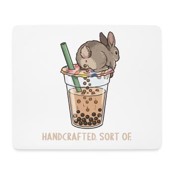 Bubble Tea Boba Drôle de Lapin mignon - Tapis de souris (format paysage) - blanc - Devant