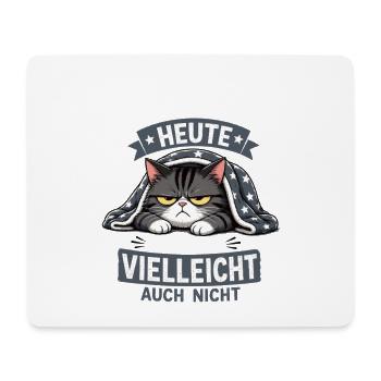Heute Vielleicht Auch Nicht Lustige Katze - Mousepad (Querformat) - Weiß - Vorne