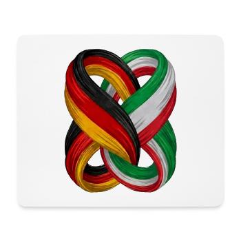 Flags of Germany and Italy - Mouse Pad (horizontal) - white - Front