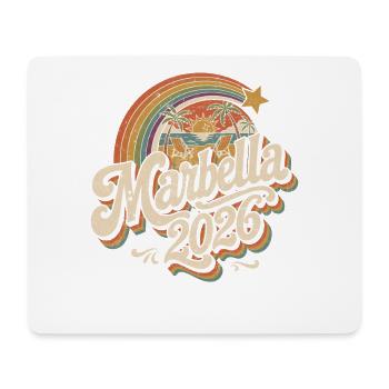 Marbella 2026 Retro Strand-Design - Mousepad (Querformat) - Weiß - Vorne