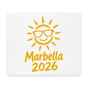 Marbella Sonnenschein 2026 - Mousepad (Querformat) - Weiß - Vorne