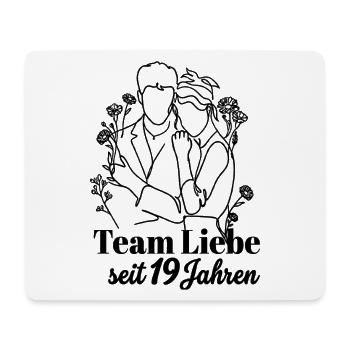 Team Liebe seit 19 Jahren Jahrestag Geschenk Paar - Mousepad (Querformat) - Weiß - Vorne