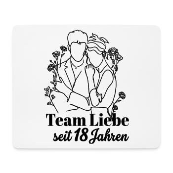 Team Liebe seit 18 Jahren Jahrestag Geschenk Paar - Mousepad (Querformat) - Weiß - Vorne