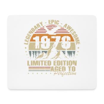 50th Birthday Gift 1976 Vintage Retro - Mouse Pad (horizontal) - white - Front
