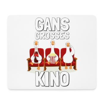 GANS GROßES KINO - rot/beige Gänse - Mousepad (Querformat) - Weiß - Vorne