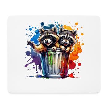 Waschbär North American Raccoon - Tapis de souris (format paysage) - blanc - Devant
