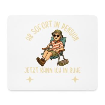 Pensionärin in Ruhe Campen Pensionierung - Mousepad (Querformat) - Weiß - Vorne