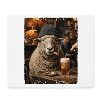 Hafenbar Zigarre Bar Schaf - Mousepad (Querformat) - Weiß - Vorne
