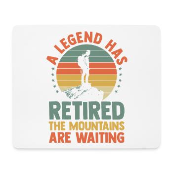 Hiking Mountain Trail Backpacking Outdoors Retired - Mousepad (Querformat) - Weiß - Vorne