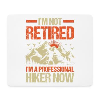 Hiking Mountain Trail Backpacking Outdoors Retired - Mousepad (Querformat) - Weiß - Vorne