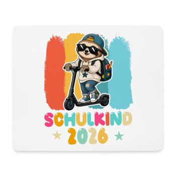 Einschulung Schulkind 2026 Junge Mädchen Faultier - Mousepad (Querformat) - Weiß - Vorne