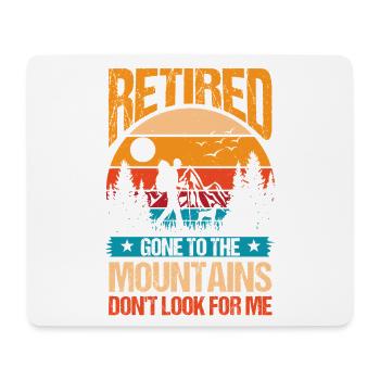 Hiking Mountain Trail Backpacking Outdoors Retired - Mousepad (Querformat) - Weiß - Vorne
