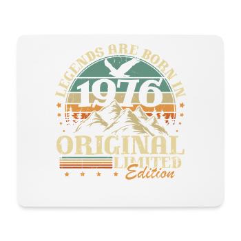 Cadeau d’anniversaire Legends 1976 Vintage 50 - Tapis de souris (format paysage) - blanc - Devant