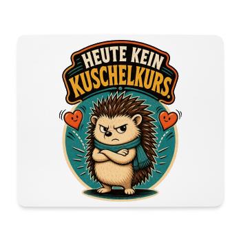 Igel Kein Kuschelkurs Shirt - Mousepad (Querformat) - Weiß - Vorne